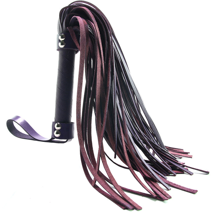 Leather Flogger in Purple