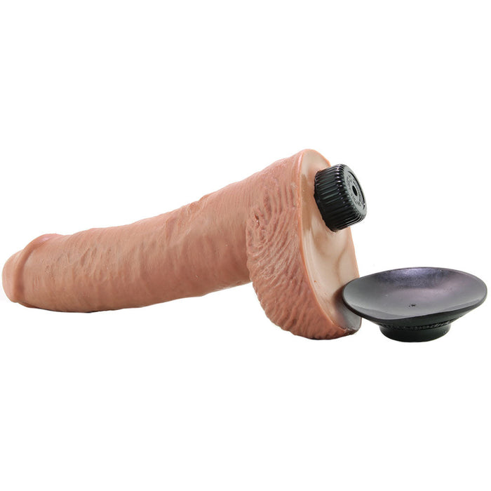 King Cock 10 Inch Vibrating Ballsy Dildo in Tan