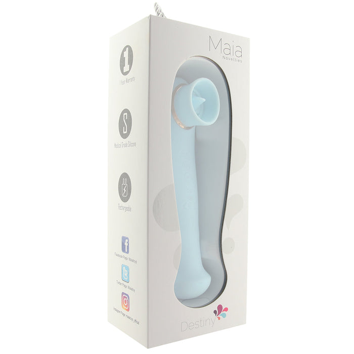 Destiny Sucking, Flickering and Vibrating Massager in Blue