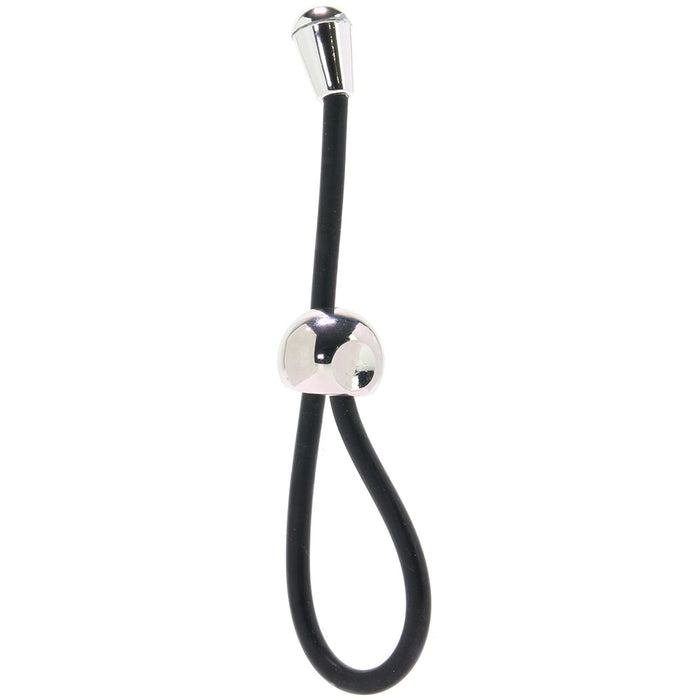 E-Z Cinch Silicone Lasso Cock Ring in Black