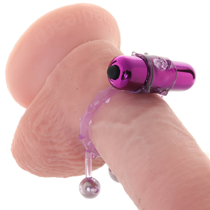 Triple Ball Bangin' Vibrating Ring in Purple