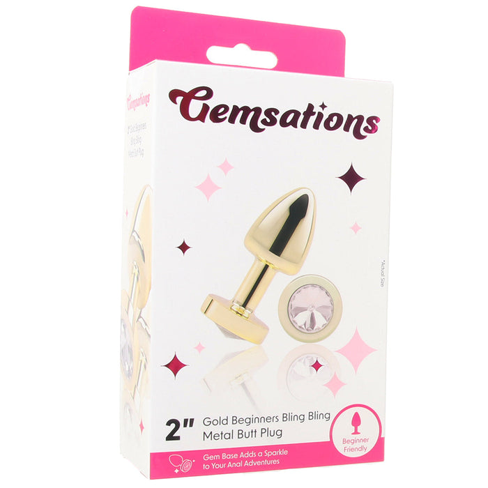 Gemsations 2 Inch Beginners Bling Bling Plug in Gold