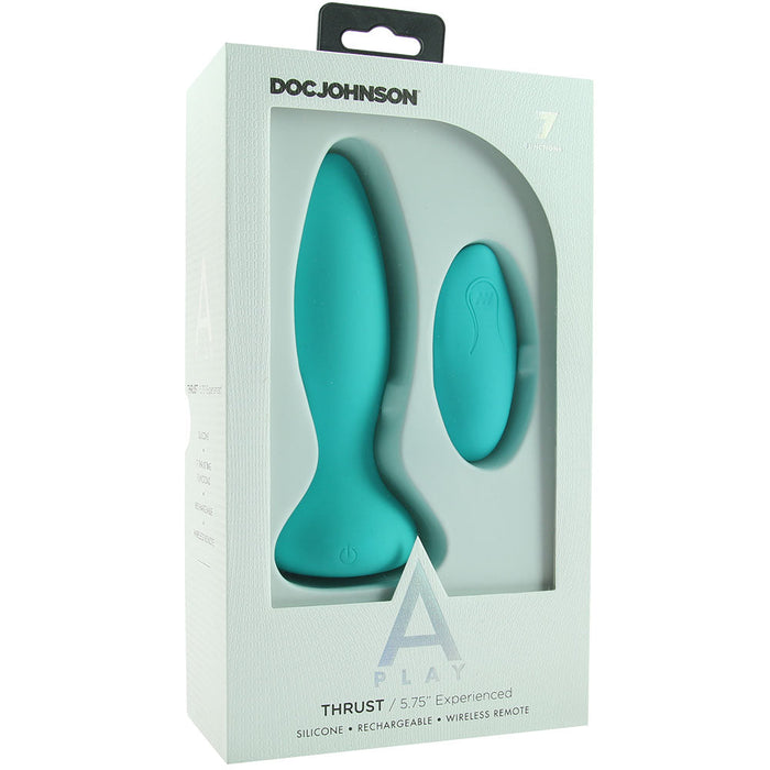 A-Play Experienced Thrust Remote Butt Plug in Teal