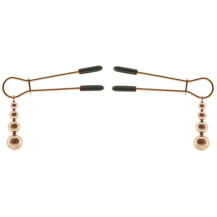 Selopa Beaded Nipple Clamps in Rose Gold