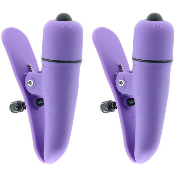 Nipplettes Vibrating Nipple Clamps in Purple