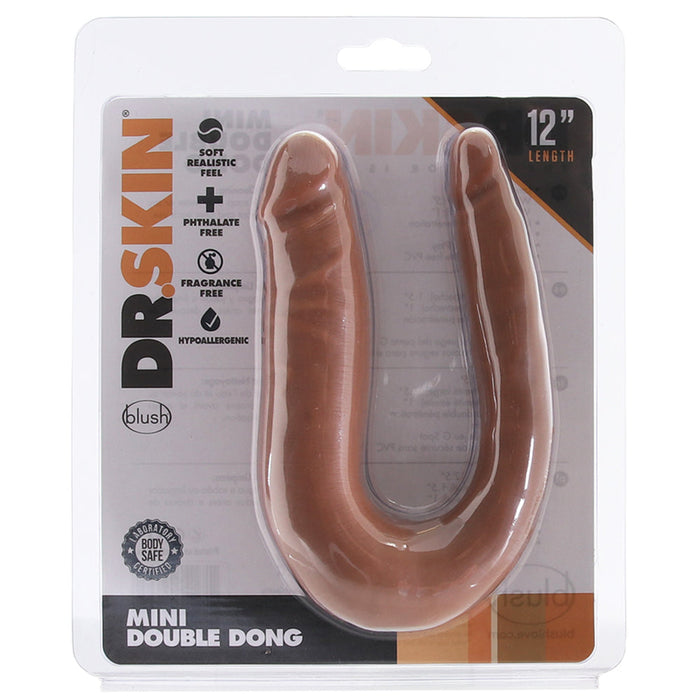 Dr. Skin Mini 12 Inch Double Dildo in Mocha