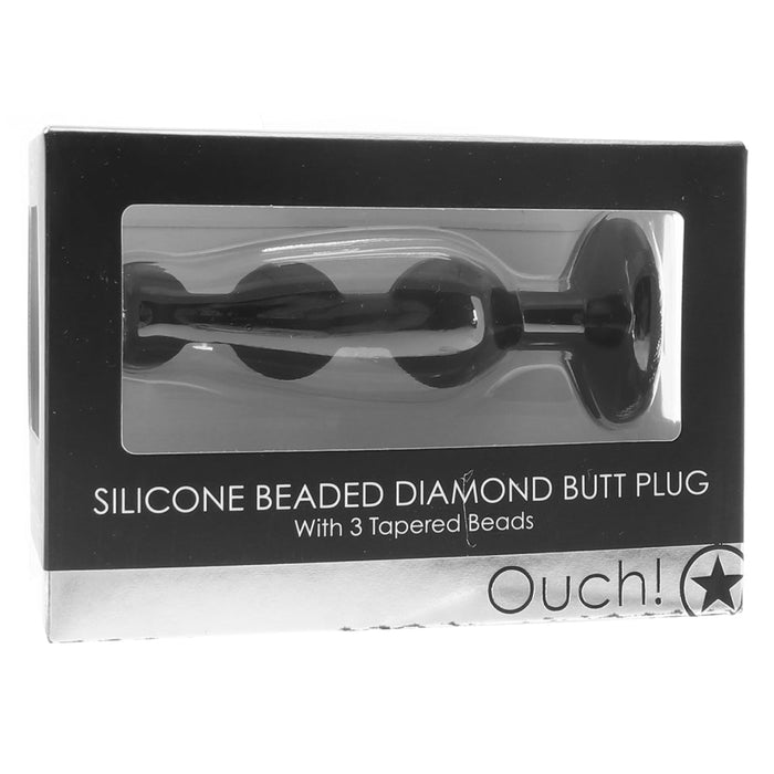 Ouch! Silicone Beaded Diamond Butt Plug