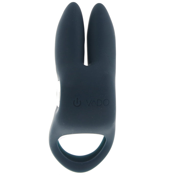 Sexy Bunny Vibrating C-Ring in Just Black