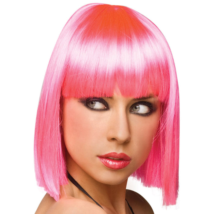 Cleo Wig in Hot Pink