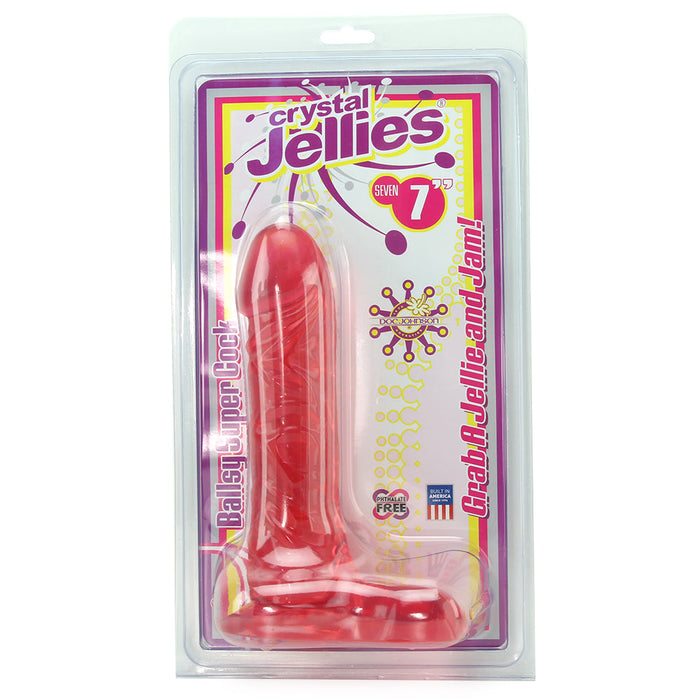 Crystal Jellies 7 Inch Ballsy Cock in Pink