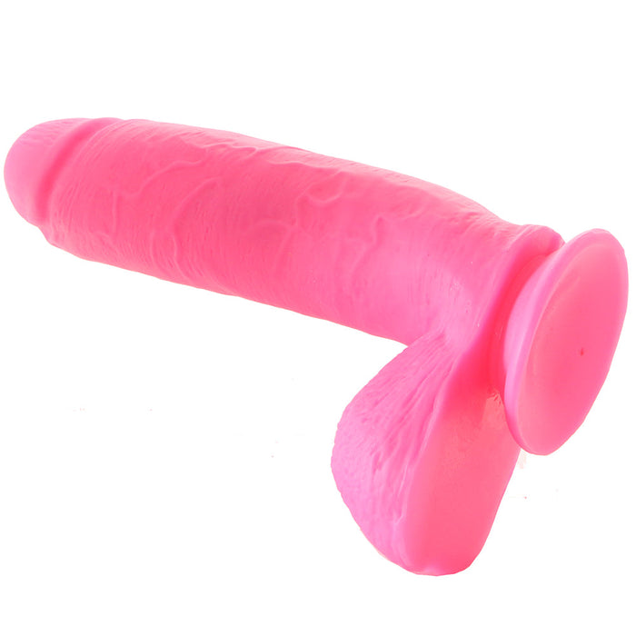 Neo 10 Inch Dual Density Ballsy Dildo in Pink