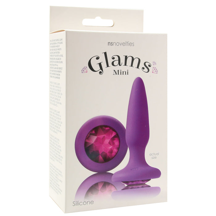 Glams Mini Purple Gem Silicone Butt Plug