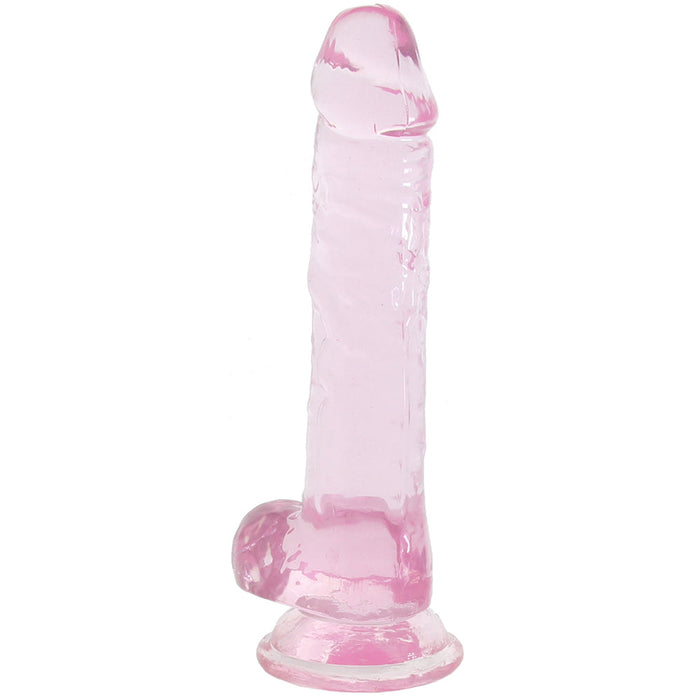 Naturally Yours 7 Inch Crystalline Dildo in Rose