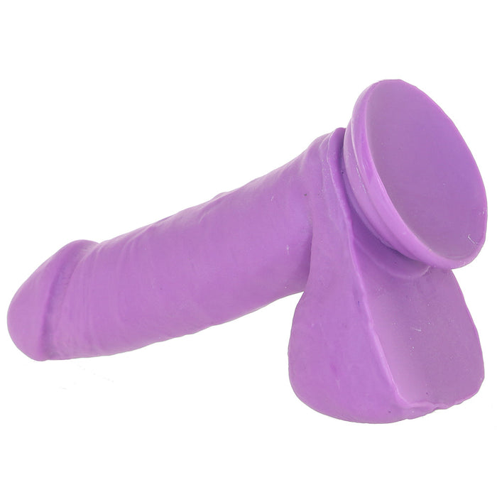 Neo 8 Inch Dual Density Ballsy Dildo in Purple