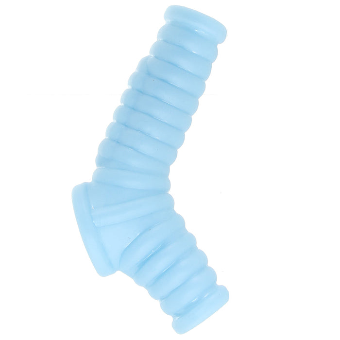 Power Sleeve Ribbed Vibrating Enhancer in Blue