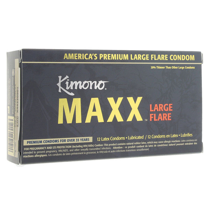 Kimono MAXX Large Flare Condoms in 12 Pack