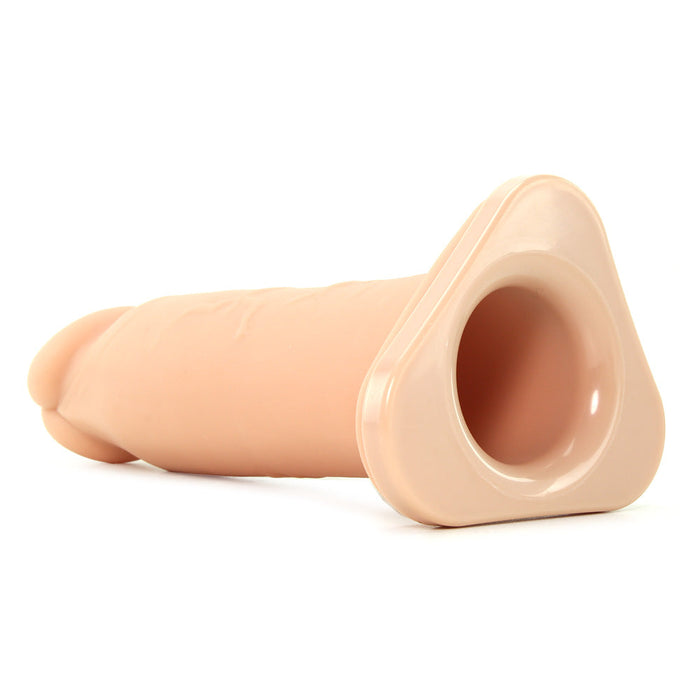 8 Inch Silicone Hollow Extension in Flesh