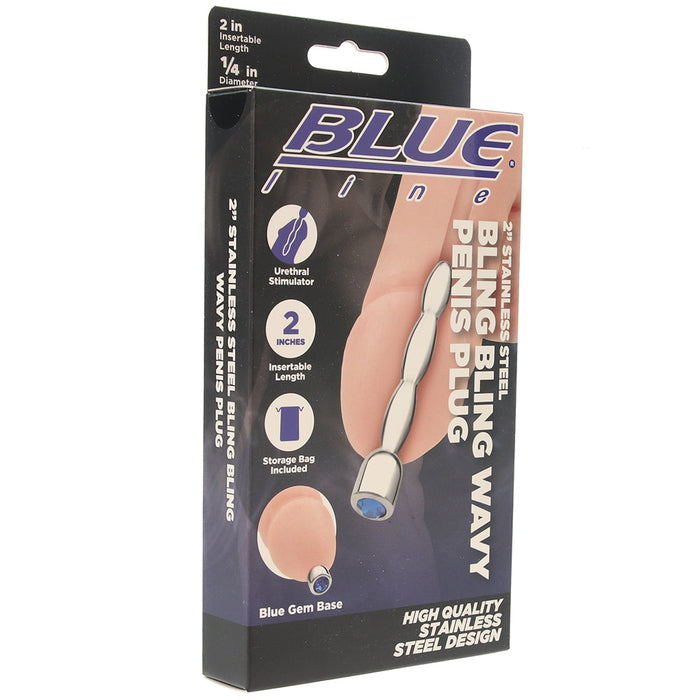 Blueline 2 Inch Steel Bling Bling Wavy Penis Plug