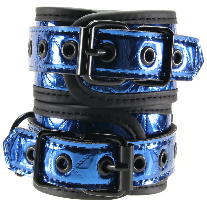 WhipSmart Deluxe Universal Buckle Cuffs in Blue