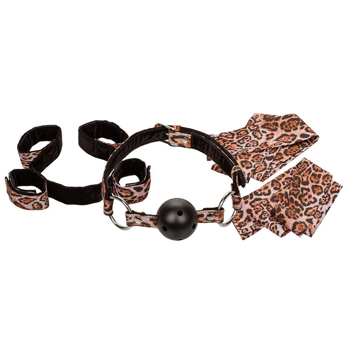 Unleashed Surrender Leopard Bondage Set