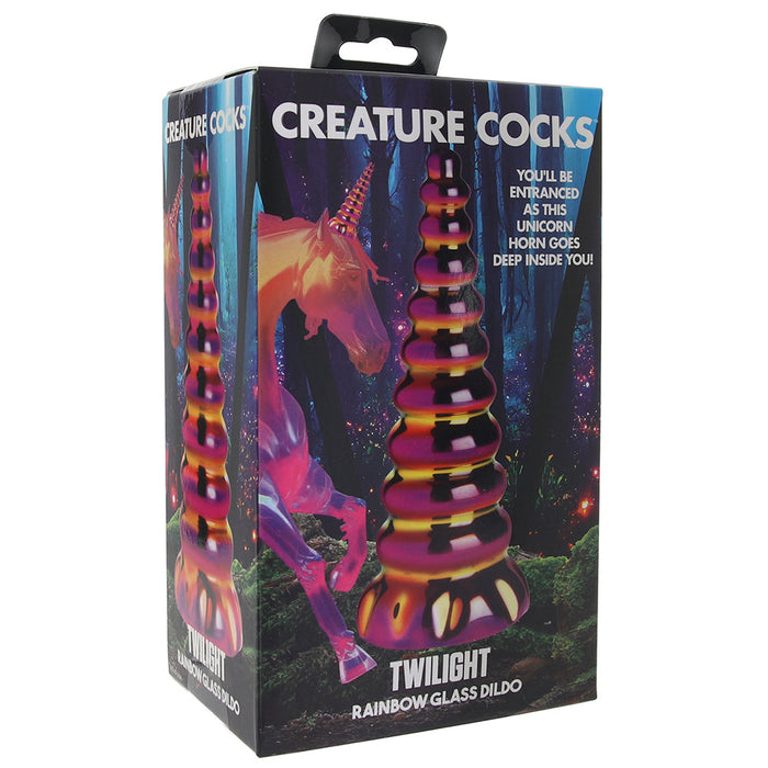 Creature Cocks Twilight Rainbow Glass Dildo