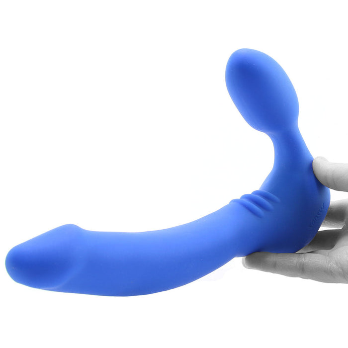 Strapless Slim Silicone Double Dildo in Blue