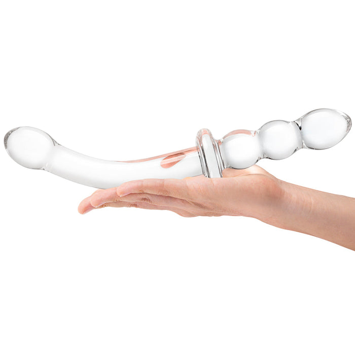 gläs 12 Inch Girthy Ribbed G-Spot Dildo