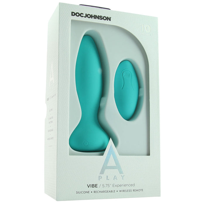 A-Play Experienced Vibrating Remote Butt Plug in Teal