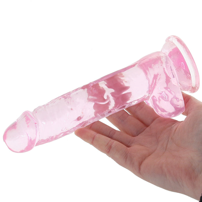 Naturally Yours 7 Inch Crystalline Dildo in Rose