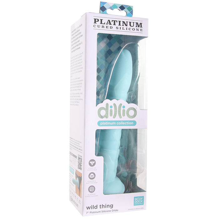 Dillio Platinum Wild Thing 7 Inch Dildo in Teal