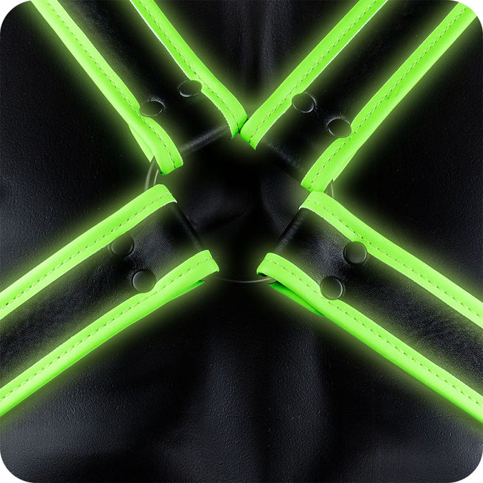 Ouch! Glow In The Dark Cross Harness /M