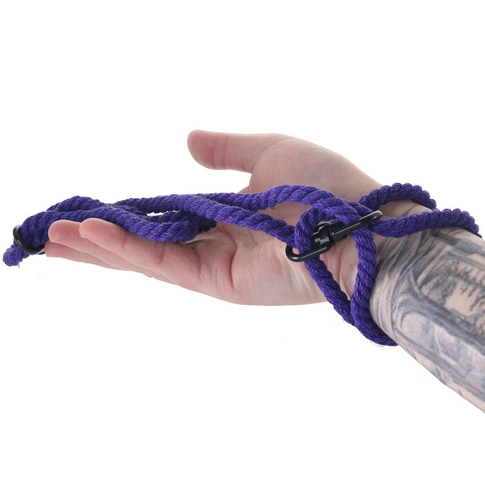 Merci Restrain Hemp Wrist/Ankle Cuffs in Purple