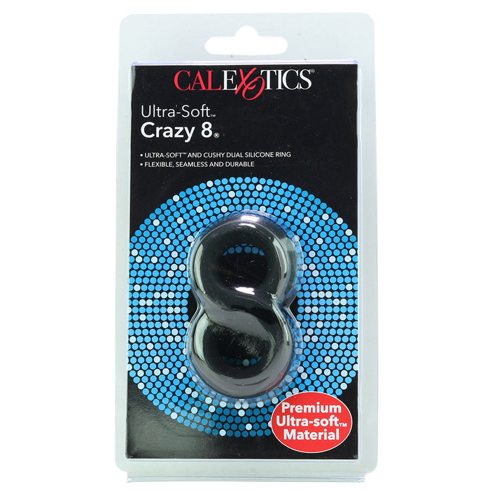 Ultra-Soft Crazy 8 Cock Ring in Black