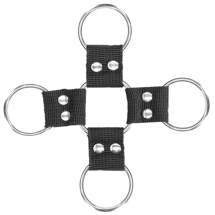 Black & White Velcro Hogtie With Cuffs