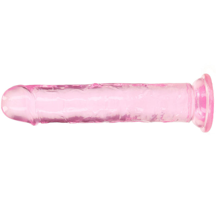 RealRock Crystal Clear Jelly 7 Inch Dildo in Pink