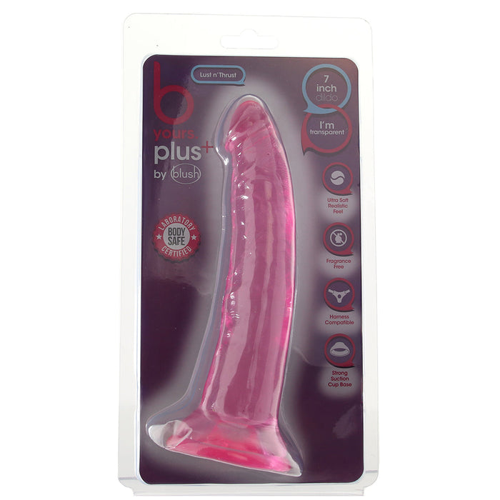 B Yours Plus Lust n’ Thrust 7 Inch Jelly Dildo in Pink