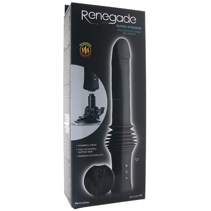 Renegade Super Stroker Thrusting Vibe in Black