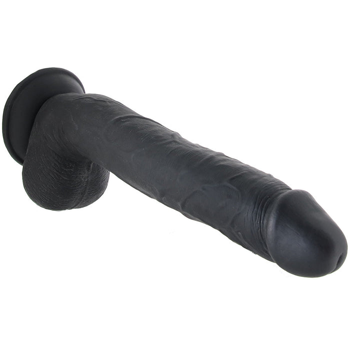 Master Cock Long Logan 10 Inch Ballsy Dildo in Black