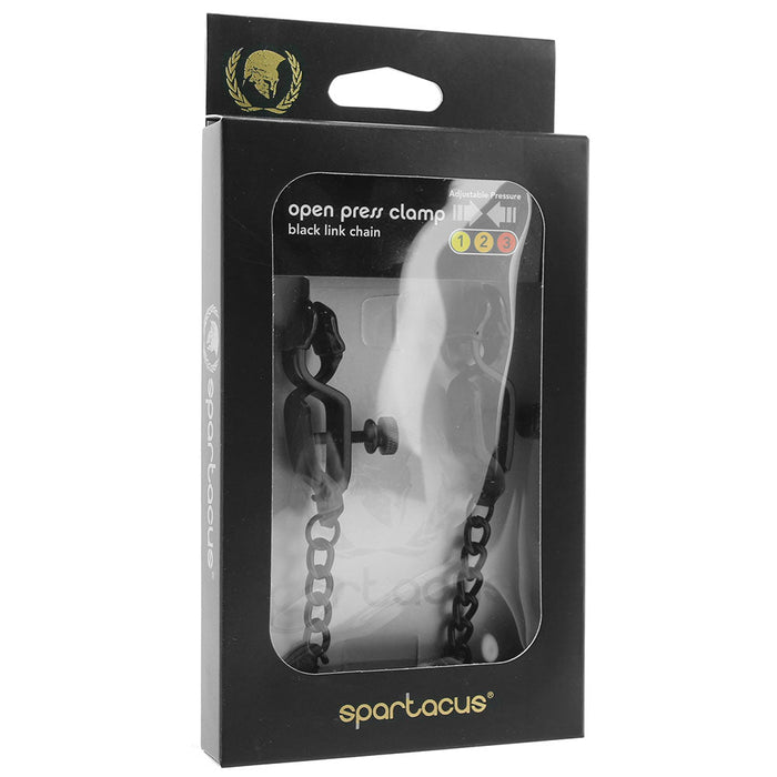 Open Press Nipple Clamps with Black Link Chain