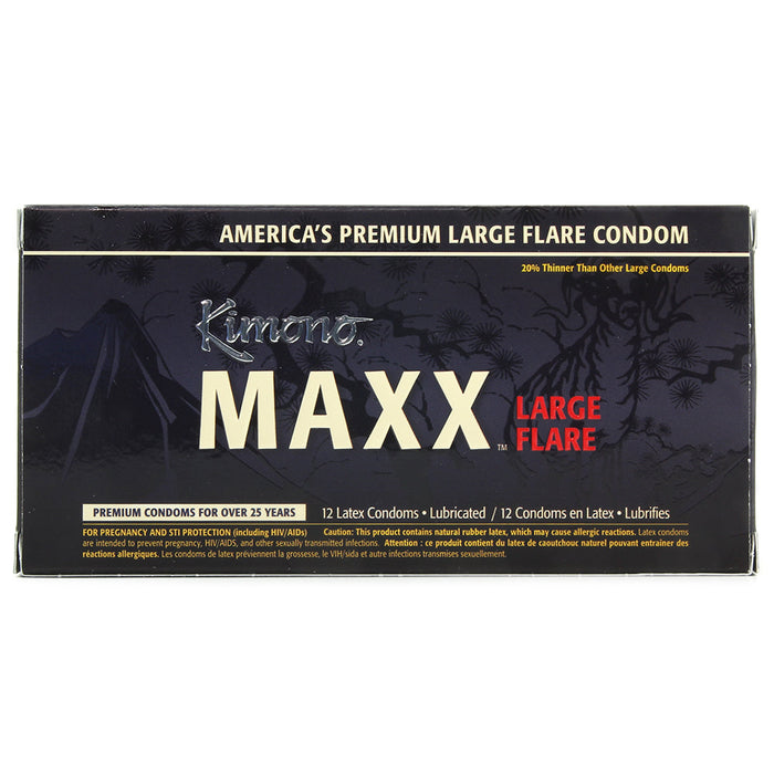 Kimono MAXX Large Flare Condoms in 12 Pack