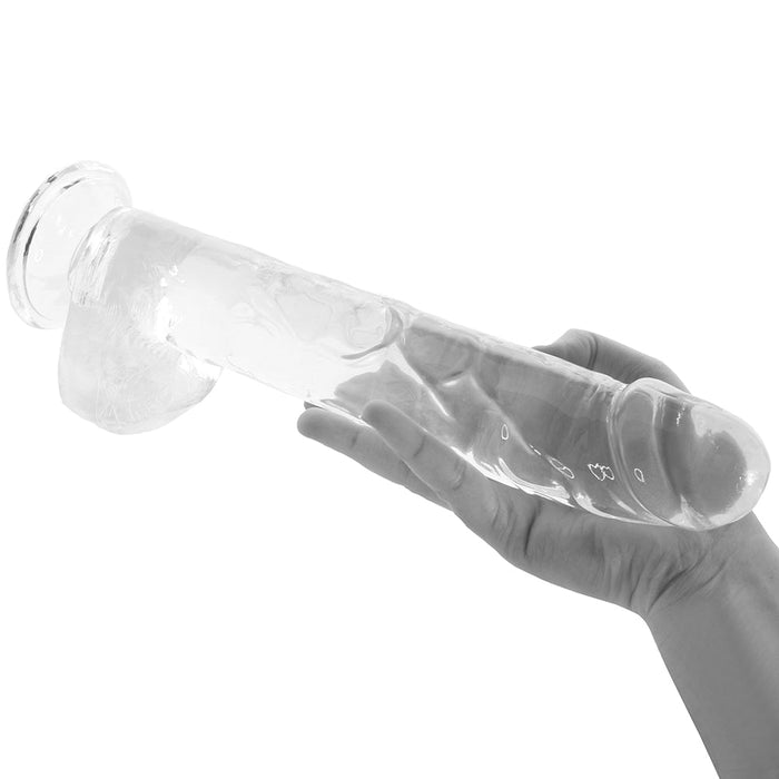 Size Queen 10 Inch Jelly Dildo in Clear