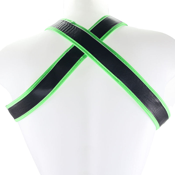 Ouch! Glow in the Dark Buckle Bulldog Harness /XL