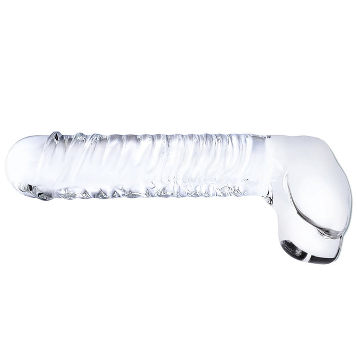 gläs 8 Inch Realistic Ribbed G-Spot Dildo