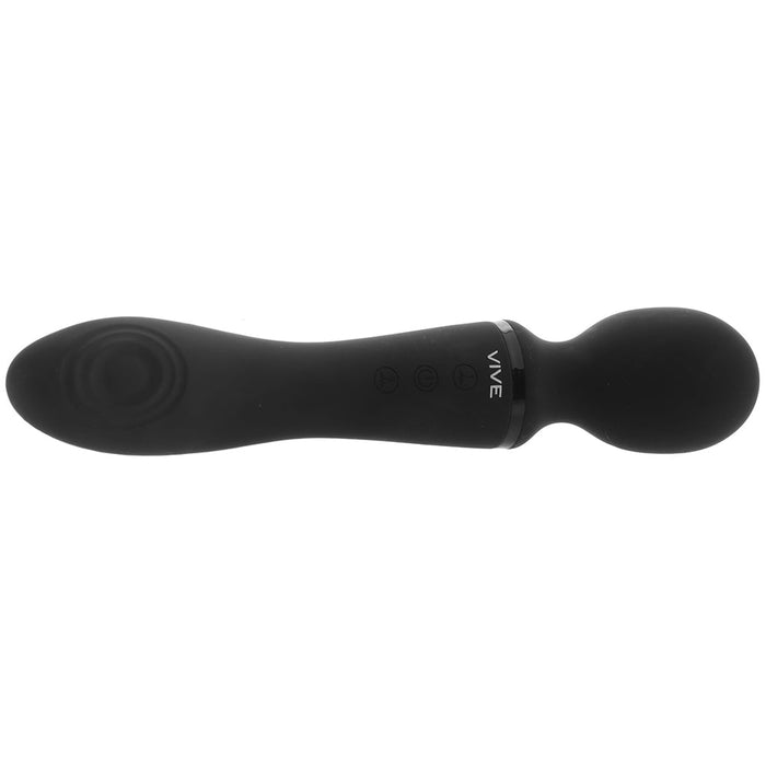 Vive Enora Double Ended Pulse Wave Wand in Black