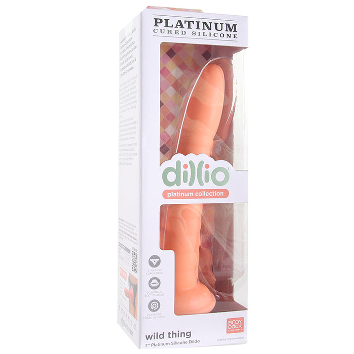 Dillio Platinum Wild Thing 7 Inch Dildo in Orange