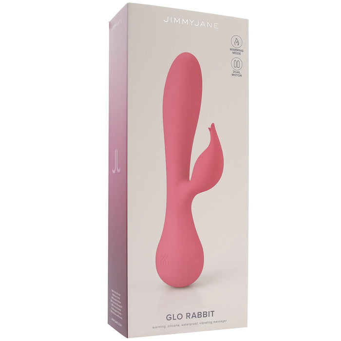 Glo Rabbit Silicone Heating Vibe in Pink