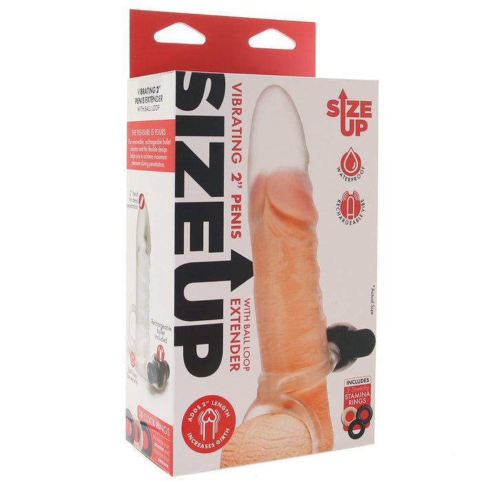 Size Up 2 Inch Vibrating Extender in Clear