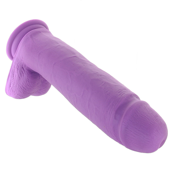 Neo Elite 8 Inch Silicone Dual Density Cock in Purple