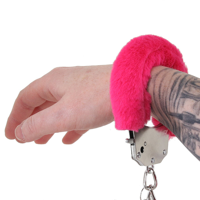 WhipSmart Classic Furry Cuffs in Pink