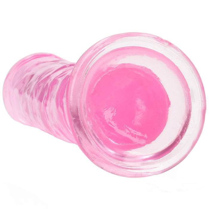 RealRock Crystal Clear Jelly 8 Inch Dildo in Pink